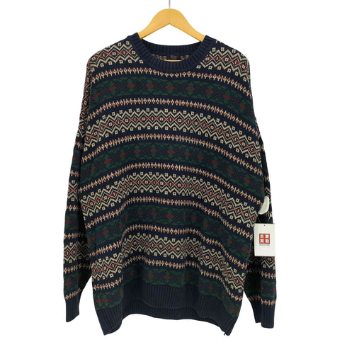 ドッカーズ DOCKERS 90s ノルディック柄 クルーネックコットンニット メンズ import:XL