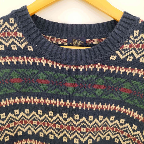 ドッカーズ DOCKERS 90s ノルディック柄 クルーネックコットンニット メンズ import:XL