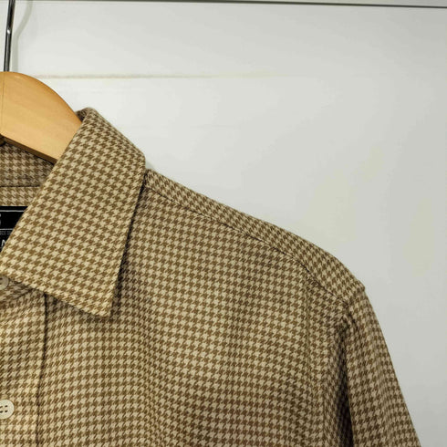 ダックスロンドン DAKS LONDON ロゴ刺繍 千鳥格子柄 L/S シャツ メンズ import:M