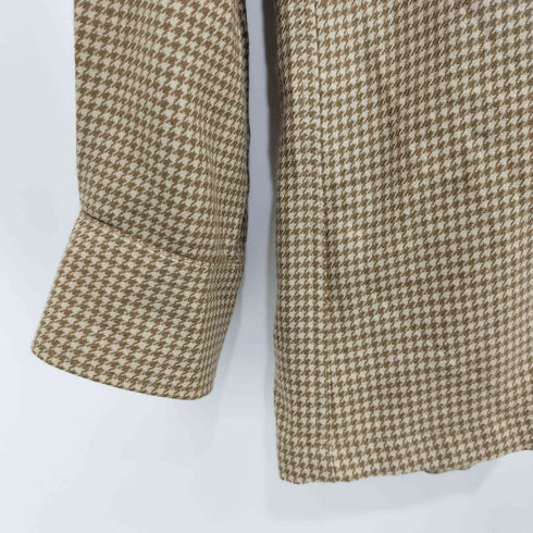 ダックスロンドン DAKS LONDON ロゴ刺繍 千鳥格子柄 L/S シャツ メンズ import:M