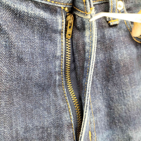 サクラ SAKULA 日本製 革パッチ5ポケット ジップフライ テーパード デニム パンツ メンズ