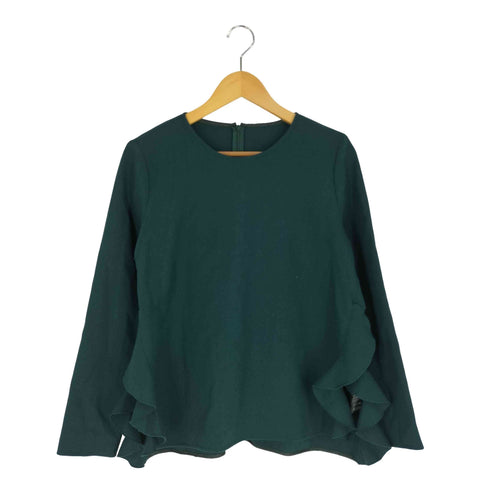 ラトータリテ La Totalite 22AW ウールダブルクロスサイドフリルブラウス レディース