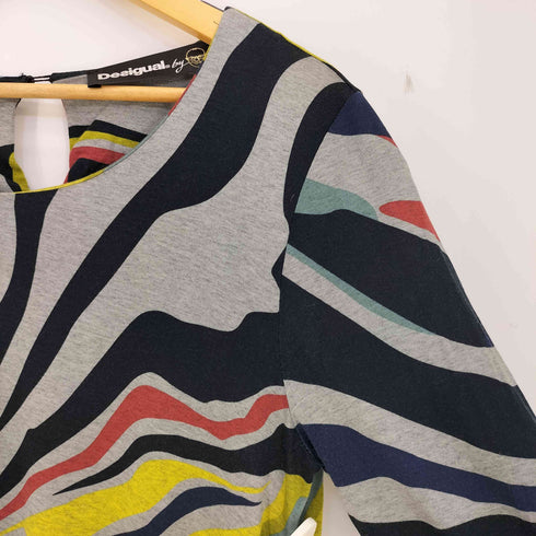 デシグアル Desigual by Christian Lacroix サイケデリック柄 長袖チュニックワンピース レディース import:L