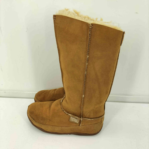 fitflop mukluk Tall Chestnut ボア スエード ロングブーツ レディース EUR:38