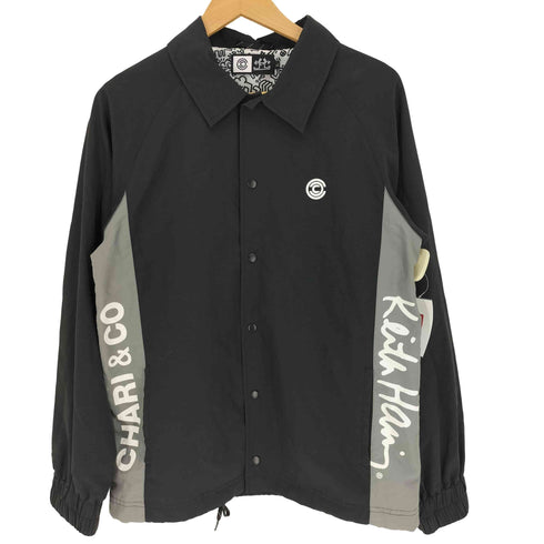 チャリアンドコー chari&co 17SS Keith Haring BEAMS 別注 裏地総柄 両面 サイドプリント コーチジャケット メンズ JPN:L