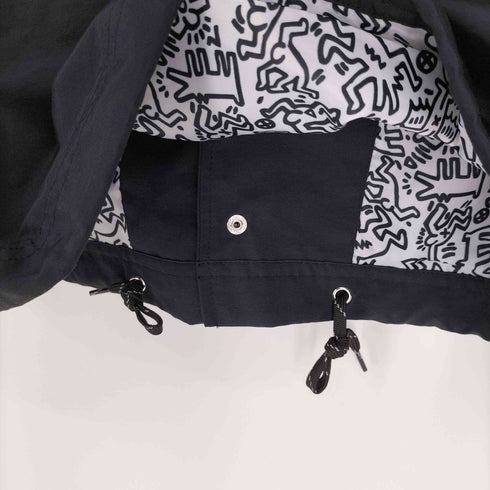 チャリアンドコー chari&co 17SS Keith Haring BEAMS 別注 裏地総柄 両面 サイドプリント コーチジャケット メンズ JPN:L