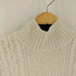 ユナイテッドアローズグリーンレーベルリラクシング UNITED ARROWS green label relaxing LAMBSWOOL アラン ハイネック プルオーバー ニット レディース