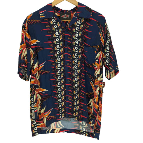 ベアー Bear 総柄 花 開襟 S/S アロハ シャツ メンズ import:M