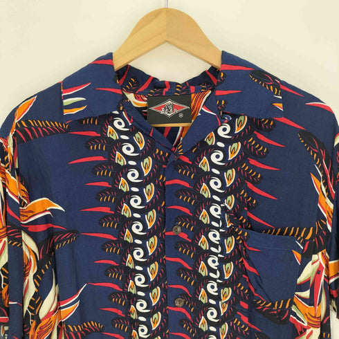 ベアー Bear 総柄 花 開襟 S/S アロハ シャツ メンズ import:M