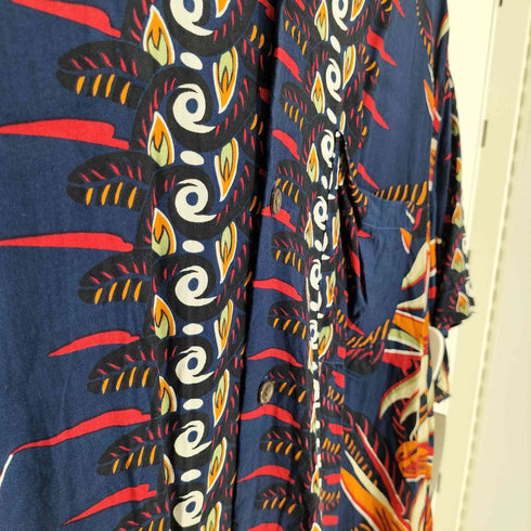 ベアー Bear 総柄 花 開襟 S/S アロハ シャツ メンズ import:M