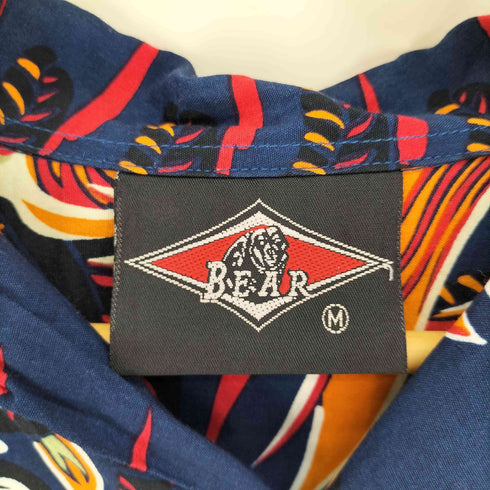 ベアー Bear 総柄 花 開襟 S/S アロハ シャツ メンズ import:M