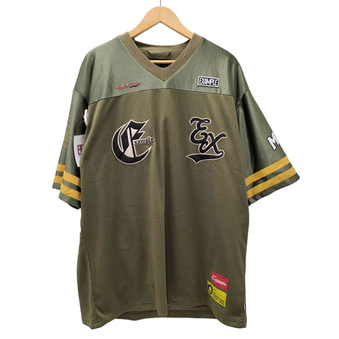 イグザンプル EXAMPLE 22SS MESHSATIN FOOTBALL S/S SHIRTS メッシュ サテン フットボール S/S シャツ メンズ JPN:XL