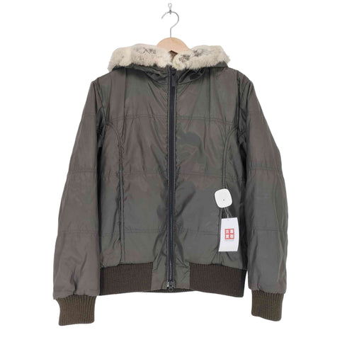 COMME CA WALK ラビットファー中綿ジャケット レディース L