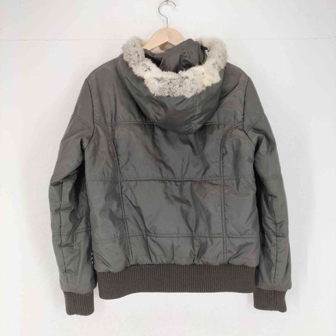 COMME CA WALK ラビットファー中綿ジャケット レディース L