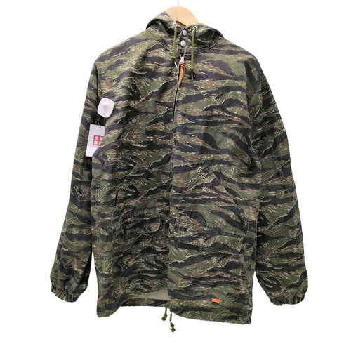 インターブリード INTERBREED タイガーストライプ カモ 迷彩柄 ジップアップ ミリタリー パーカー ジャケット メンズ import:XL