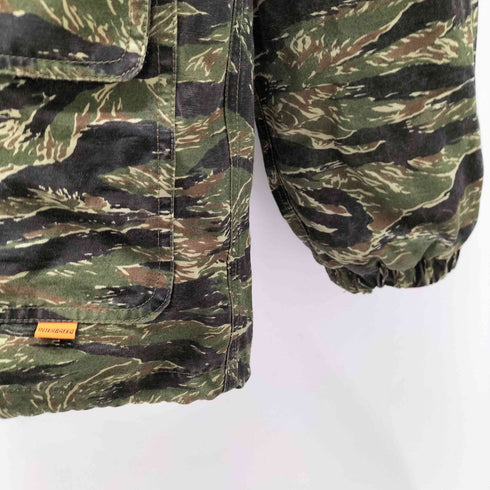 インターブリード INTERBREED タイガーストライプ カモ 迷彩柄 ジップアップ ミリタリー パーカー ジャケット メンズ import:XL