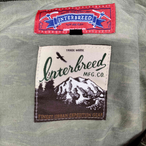 インターブリード INTERBREED タイガーストライプ カモ 迷彩柄 ジップアップ ミリタリー パーカー ジャケット メンズ import:XL
