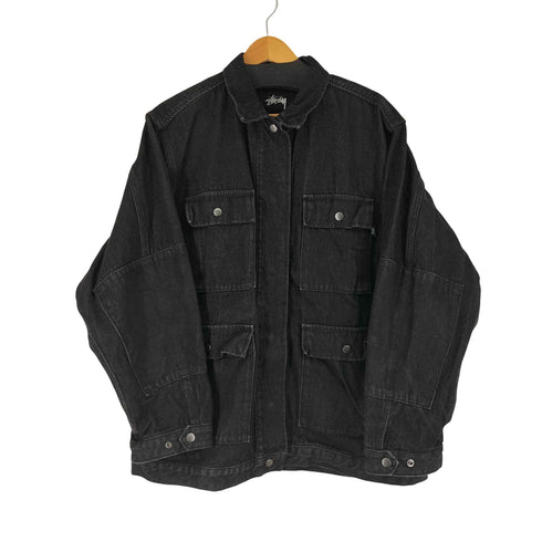 ステューシー Stussy マルチポケットデニムカバーオールジャケット メンズ import:M