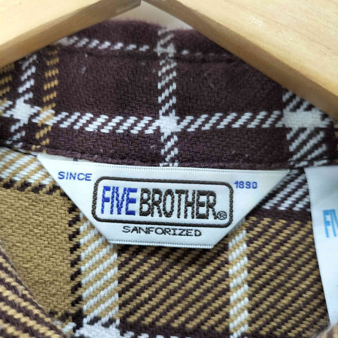 ファイブブラザー FIVE BROTHER ヘビーウェイトネルシャツ メンズ import:L