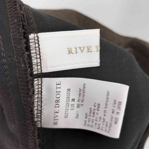 リヴドロワ RIVE DROITE センタープリーツ ワイドスラックス レディース JPN:36