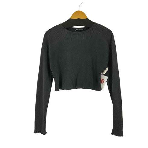 ザラ ZARA クロップド L/S トップス レディース import:M