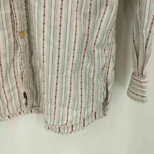 ポロバイラルフローレン Polo by RALPH LAUREN 総柄エスニックストライプ ガチャポケ レギュラーカラー長袖シャツ メンズ M