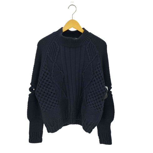 KYOU SOHO Homage Hand Knitting Alan Sweater ロングリブ モックネック ウールニットセーター メンズ O