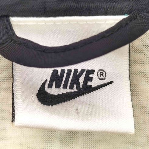 ナイキ NIKE 90s 白タグ ロゴ刺繍 ツートン ナイロンジャケット ボックスシルエット メンズ import:M