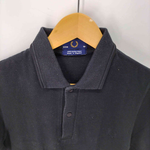 フレッドペリー FRED PERRY 英国製 ロゴ 刺繍 コットンピケ ポロ シャツ メンズ UK:36