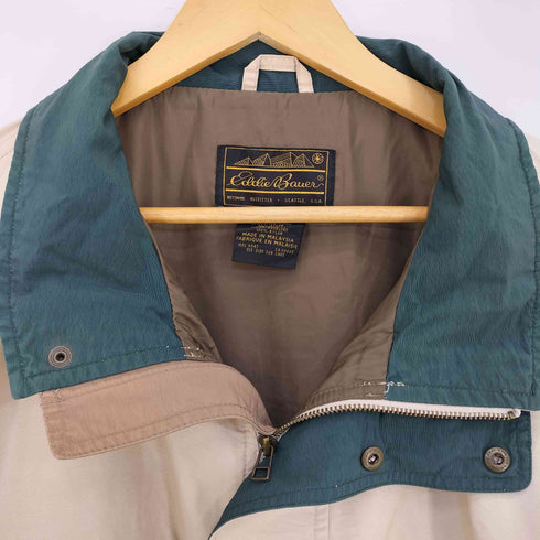 エディーバウアー Eddie Bauer 80s 黒タグ後期 袖切替 マルチポケット ナイロンジャケット メンズ import:XXL