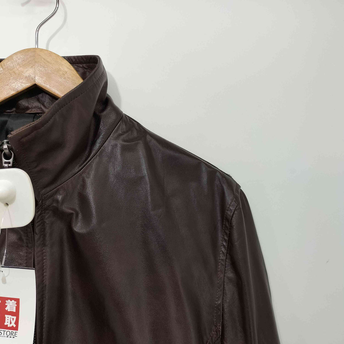 SCHAFFEN ダブルジップ スタンドカラー カウレザージャケット メンズ 4