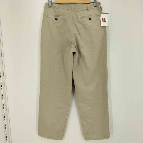 エルエルビーン L.L.Bean 00s DOUBLE L NATURAL FIT 裏地チェック ダブルフェイス コットン タック チノ メンズ W32 L30