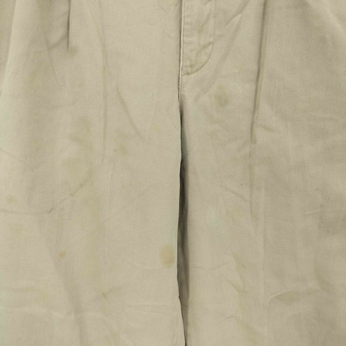 エルエルビーン L.L.Bean 00s DOUBLE L NATURAL FIT 裏地チェック ダブルフェイス コットン タック チノ メンズ W32 L30