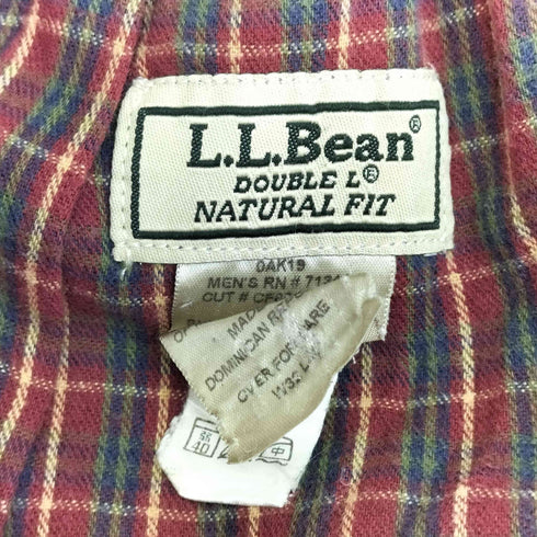 エルエルビーン L.L.Bean 00s DOUBLE L NATURAL FIT 裏地チェック ダブルフェイス コットン タック チノ メンズ W32 L30
