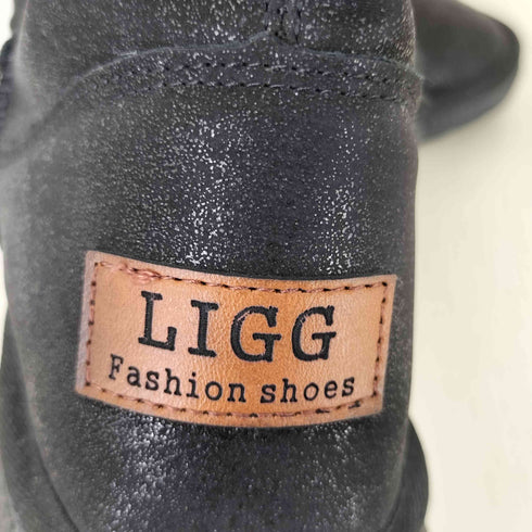 LIGG ファー付きロングムートンブーツ レディース