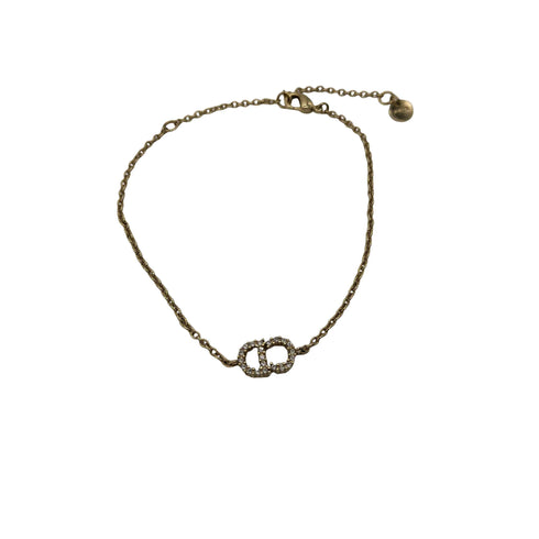 クリスチャンディオール Christian Dior Clair D Lune クレール ディー リュヌ ラインストーン CDロゴ ブレスレット レディース