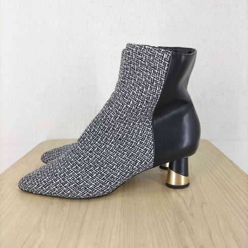 チャールズアンドキース CHARLES&KEITH ツイードショートブーツ レディース 23