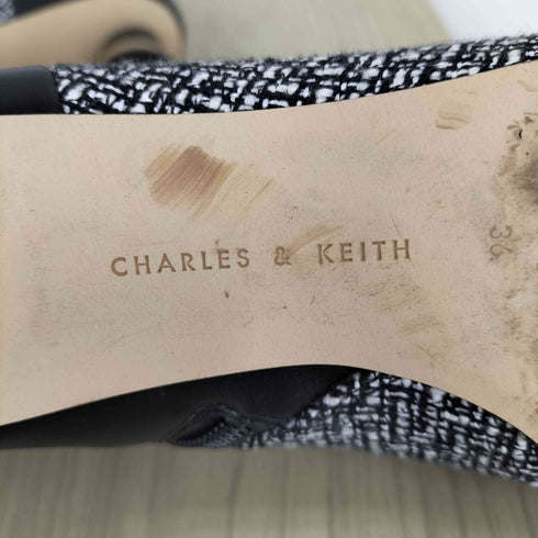 チャールズアンドキース CHARLES&KEITH ツイードショートブーツ レディース 23