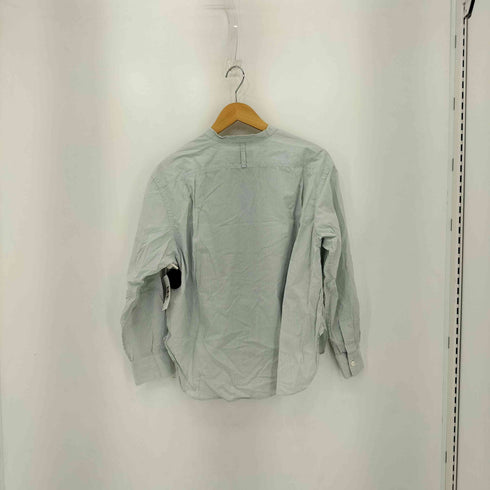 マーガレットハウエル MARGARET HOWELL SUPERFINE COTTON STRIPE スーパーファイン ノーカラー ストライプ長袖シャツ レディース 2