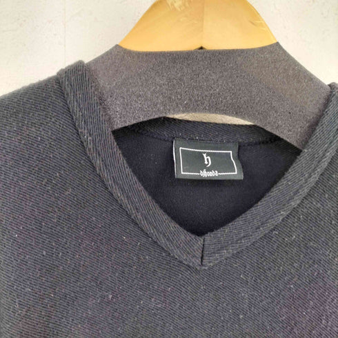 ディージェーホンダ DJ HONDA ロゴ刺繍 Vネック コットンポリ ロングスリーブTシャツ メンズ JPN:L