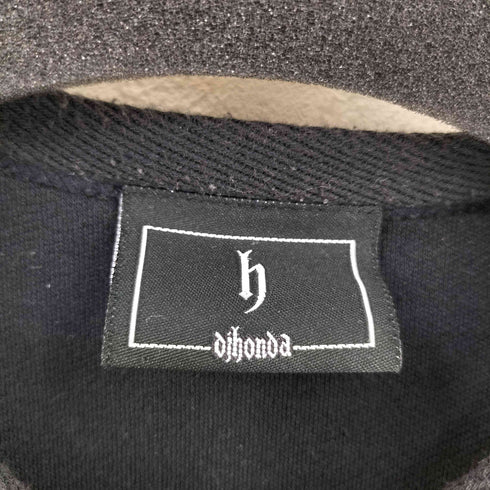ディージェーホンダ DJ HONDA ロゴ刺繍 Vネック コットンポリ ロングスリーブTシャツ メンズ JPN:L