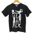 ブラックコムデギャルソン BLACK COMME des GARCONS 22ss 人型 ロゴプリント クルーネック 半袖Tシャツ メンズ JPN:XS