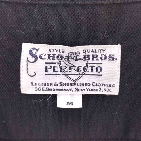 パーフェクトバイショット Perfecto by Schott WASHBABLE RAYON SHIRT レーヨンツイル長袖シャツ メンズ JPN:M