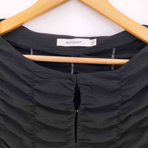 マウジー moussy 24ss SHIRRING CROP トップス レディース FREE