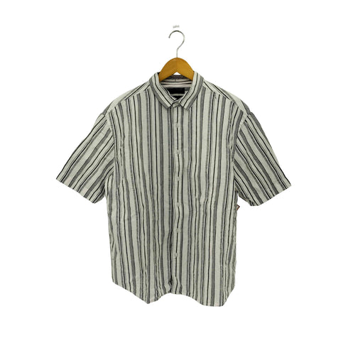 バナナリパブリック BANANA REPUBLIC OVERSIZED FIT LINEN ストライプ リネンシャツ メンズ import:L