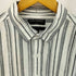 バナナリパブリック BANANA REPUBLIC OVERSIZED FIT LINEN ストライプ リネンシャツ メンズ import:L