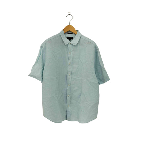 バナナリパブリック BANANA REPUBLIC OVERSIZED FIT LINEN チェック リネンシャツ メンズ import:L