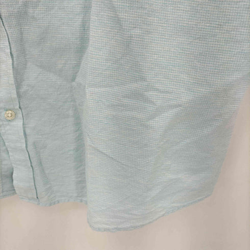 バナナリパブリック BANANA REPUBLIC OVERSIZED FIT LINEN チェック リネンシャツ メンズ import:L