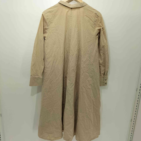ミディウミソリッド MIDIUMISOLID コットン Ⅼ/S シャツ ワンピース レディース