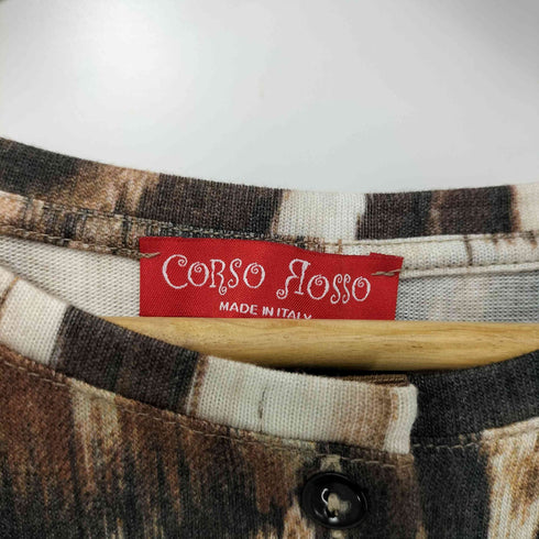 CORSO ROSSO イタリア製 総柄 カーディガン レディース 4